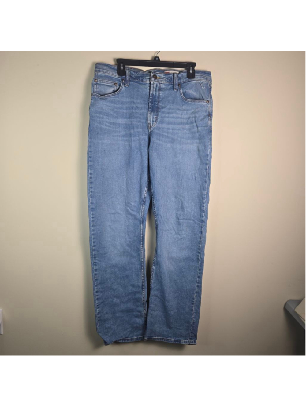 Men's Wrangler Blue Relaxed Bootcut Jeans Waist 34/34